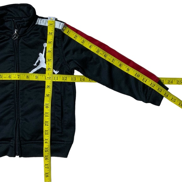 Air Jordan Jacket Zip Up Basketball Starter Red White Stripe Black Boys 4T - Picture 7 of 16